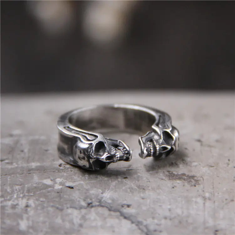 Sterling Thai Skull Statement Ring
