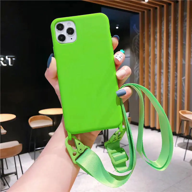 Liquid Silicone Lanyard Phone Case