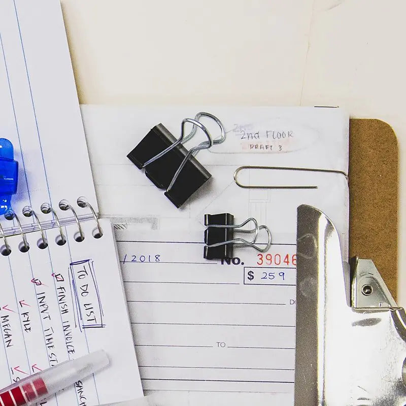 Tri-Grip Black Binder Clips 3/4" 12-Pack