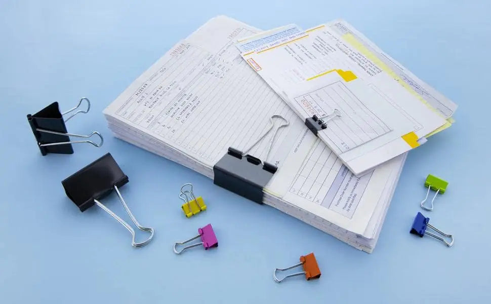 Tri-Grip Black Binder Clips 3/4" 12-Pack