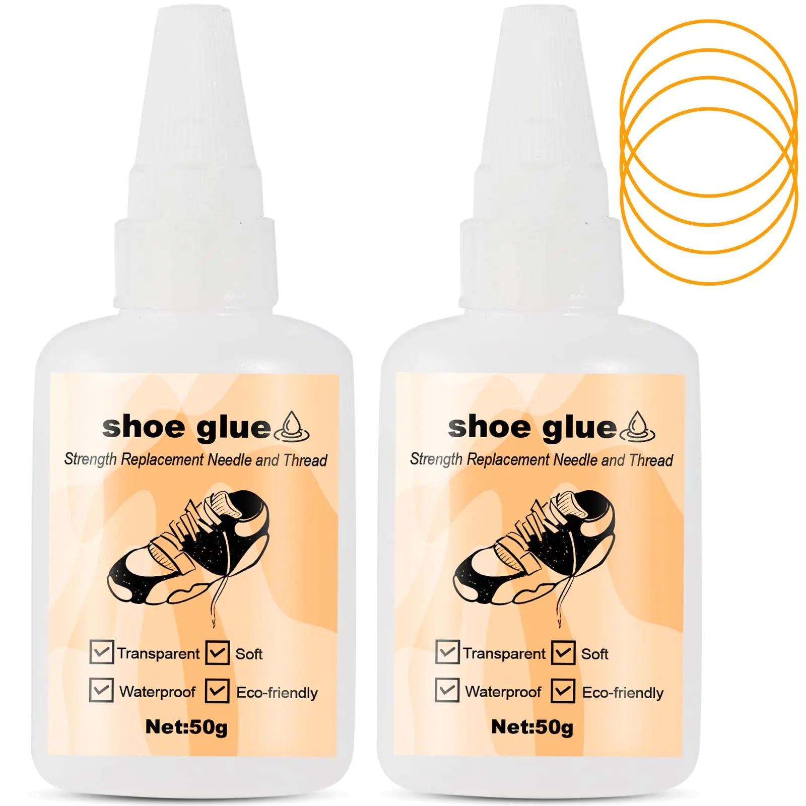 2pcs *1.76oz Professional Shoe Glue Heavy Duty Quick Dry Shoe Repair Glue for Rubber Leather Soles Shoe Glue Sole Repair Adhesive Waterproof Clear Repair Glue for Shoes Pointe Boot Sneaker