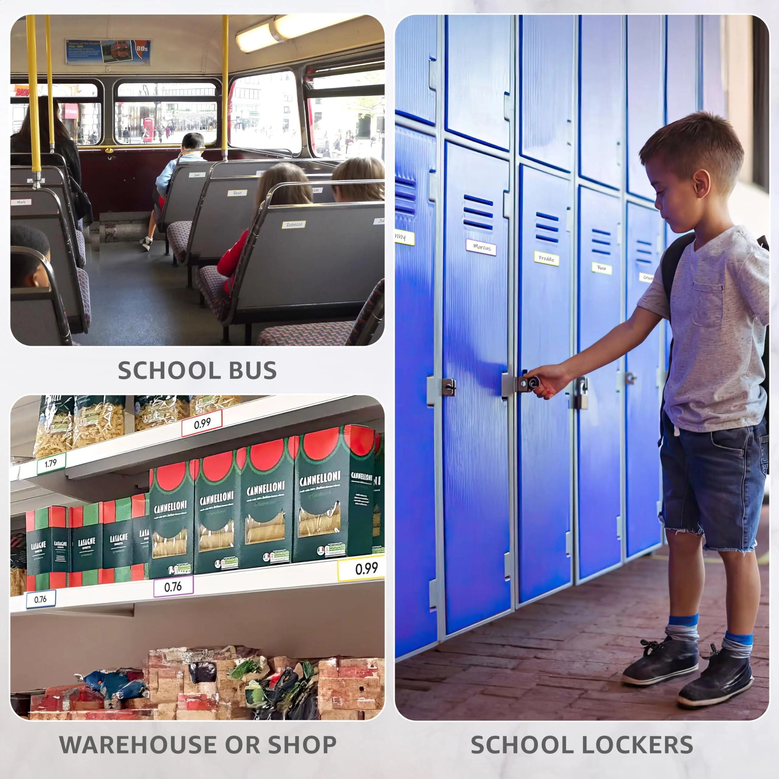 50-Pack Magnetic Dry-Erase Name Tags 3.2x1.2 in