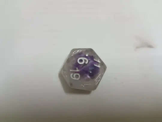 Colorful Dragon Eye Crystal Dice Set with Polygonal Design