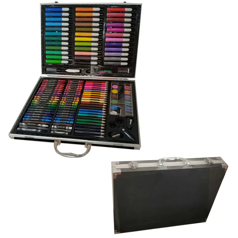 150-Piece Art Set with Colorful Crayons and Markers