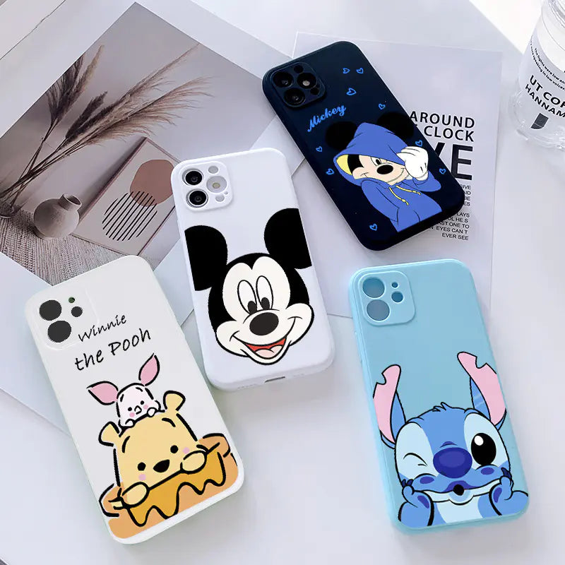Cartoon Style Silicone Case for iPhone 11-15 Pro Max