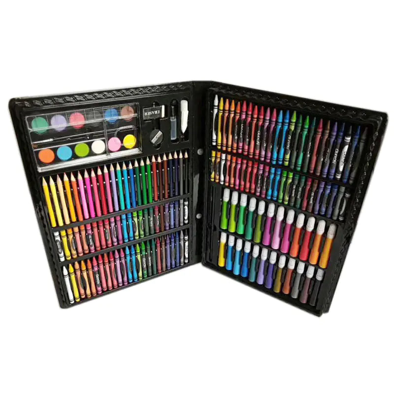 150-Piece Art Set with Colorful Crayons and Markers