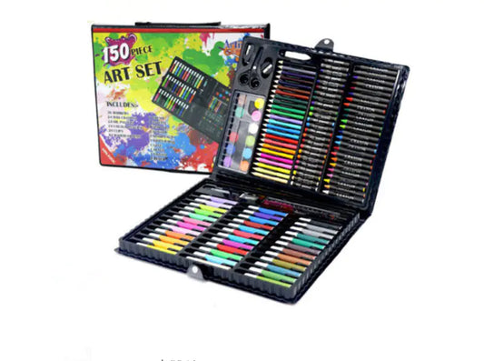 150-Piece Art Set with Colorful Crayons and Markers