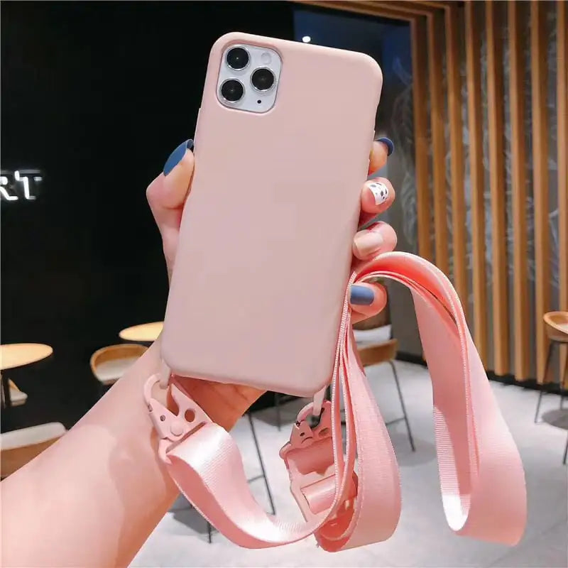 Liquid Silicone Lanyard Phone Case