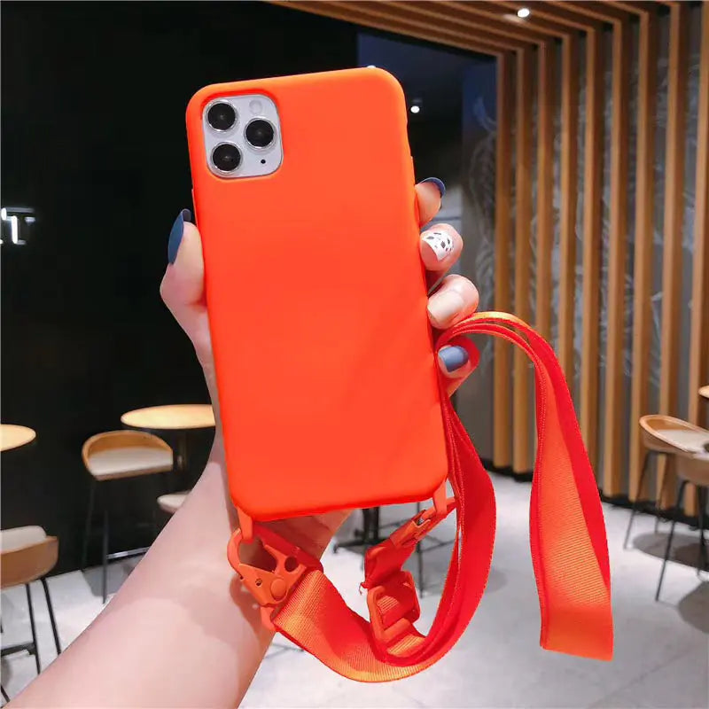 Liquid Silicone Lanyard Phone Case