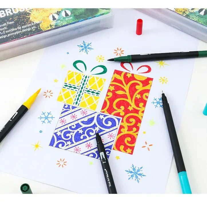 Amazon Dual-Head Watercolor Markers 24 Colors Set