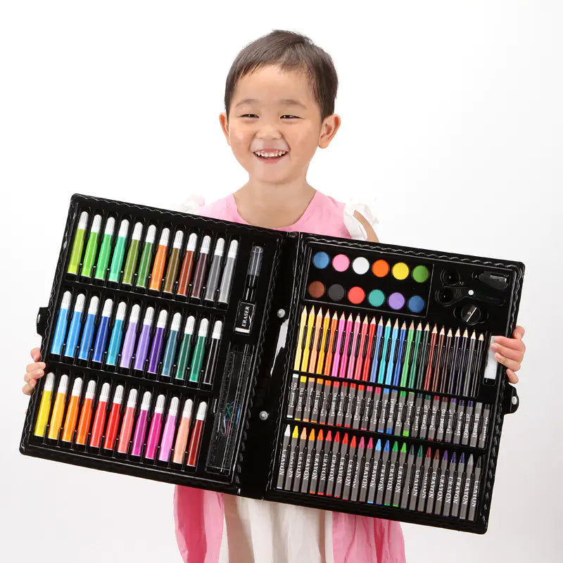 150-Piece Art Set with Colorful Crayons and Markers