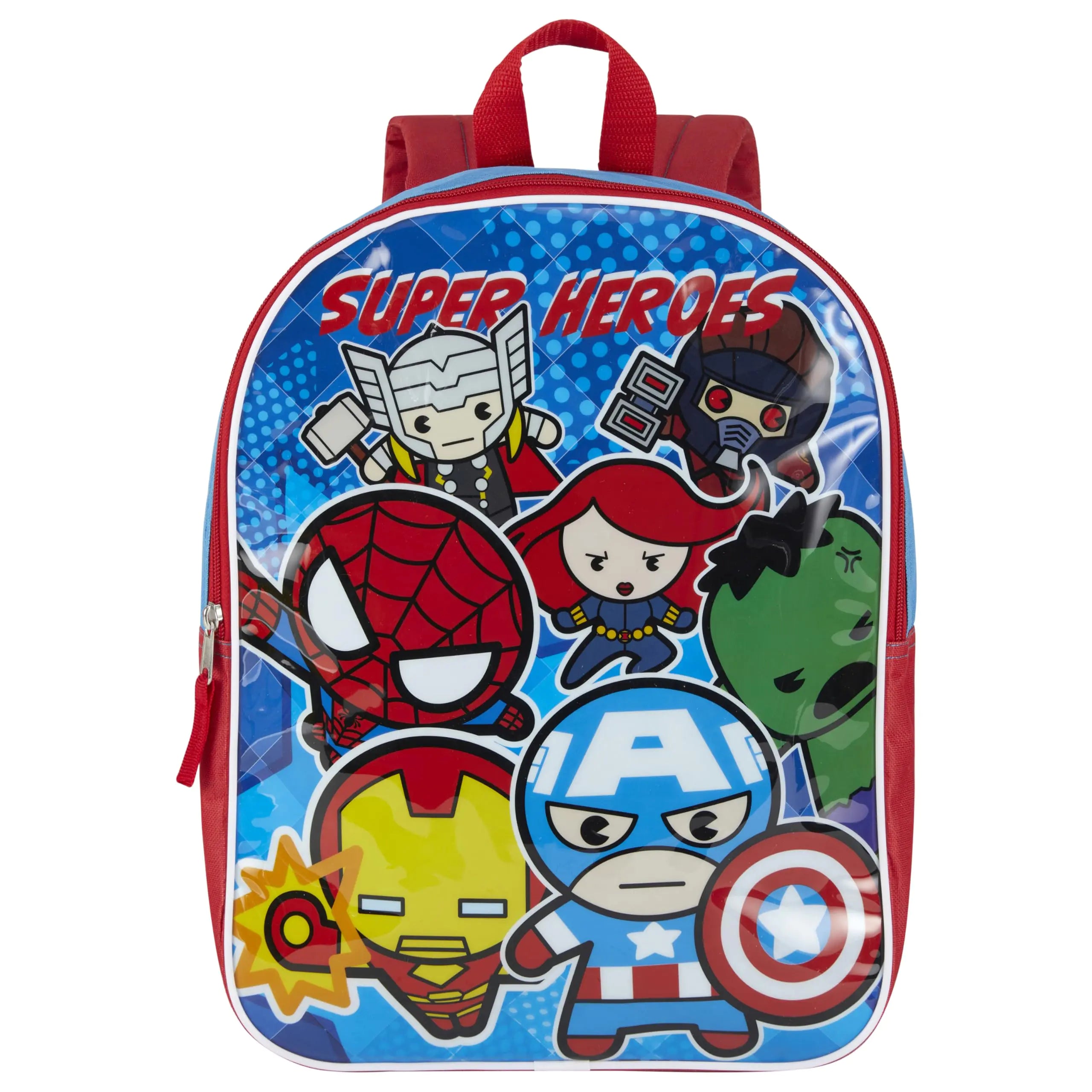 Marvel Kawaii Backpack for Kids 15 Kawaii Bookbag for Boys | Padded Straps & Large Zip Compartment Kawaii Back to School Supplies