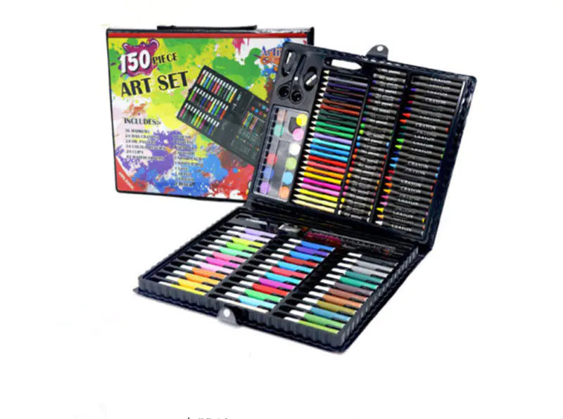 150-Piece Art Set with Colorful Crayons and Markers