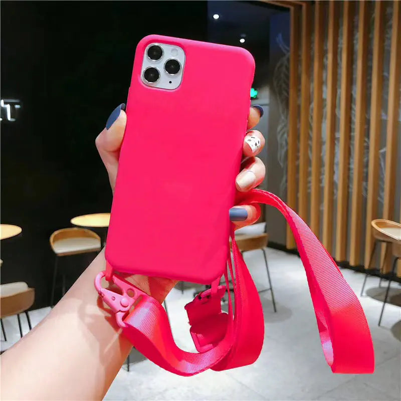 Liquid Silicone Lanyard Phone Case