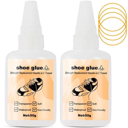 2pcs *1.76oz Professional Shoe Glue Heavy Duty Quick Dry Shoe Repair Glue for Rubber Leather Soles Shoe Glue Sole Repair Adhesive Waterproof Clear Repair Glue for Shoes Pointe Boot Sneaker